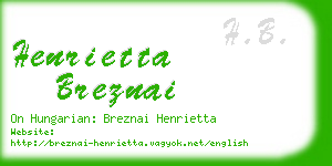 henrietta breznai business card